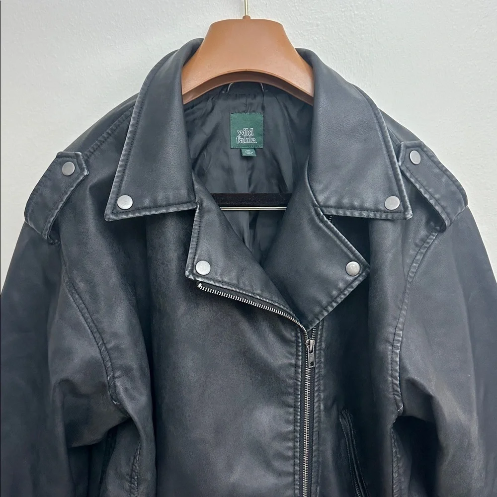 Black Faux Leather Jacket
